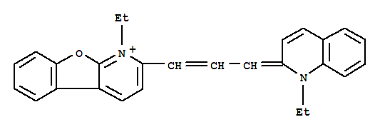 791002-11-4  Benzofuro[2,3-b]pyridinium,1-ethyl-2-[3-(1-ethyl-2(1H)-quinolinylidene)-1-propen-1-yl]-