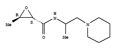 791855-86-2  2-Oxiranecarboxamide,3-methyl-N-[1-methyl-2-(1-piperidinyl)ethyl]-, (2S,3R)-