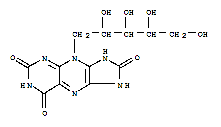 70858-25-2  D-Ribitol,1-deoxy-1-(1,2,3,6,7,8-hexahydro-2,6,8-trioxo-4H-imidazo[4,5-g]pteridin-4-yl)-(9CI)
