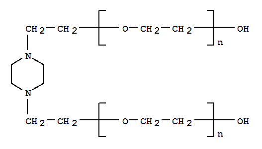 71550-08-8  Poly(oxy-1,2-ethanediyl),a,a'-(1,4-piperazinediyldi-2,1-ethanediyl)bis[w-hydroxy-,homopolymer 71550-08-8  Poly(oxy-1,2-ethanediyl),a,a'-(1,4-piperazinediyldi-2,1-ethanediyl)bis[w-hydroxy-,homopolymer