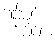 71622-51-0  1(3H)-Isobenzofuranone,3-(7,8-dihydro-6-methyl-1,3-dioxolo[4,5-g]isoquinolin-5(6H)-ylidene)-6,7-dimethoxy-,(3E)-