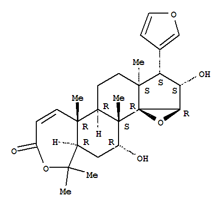72160-79-3  Oxireno[1',5']cyclopenta[1',2':5,6]naphth[2,1-c]oxepin-8(3bH)-one,1-(3-furanyl)-1,2,2a,4,5,5a,6,10a,10b,11,12,12a-dodecahydro-2,4-dihydroxy-3b,6,6,10a,12a-pentamethyl-,(1S,2S,2aR,3aR,3bS,4R,5aR,10aR,10bR,12aS)-