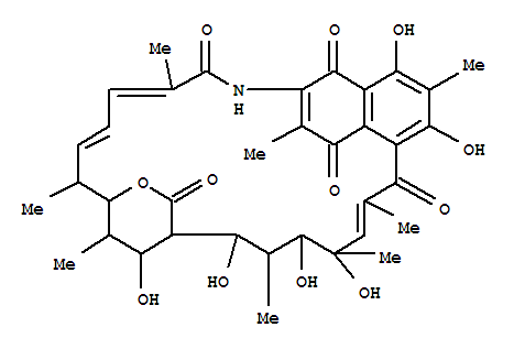 72258-35-6  11,14-Ethano-3,25-methano-12,4-benzoxaazacyclotricosine-1,5,13,21,26(4H,14H)-pentone,10,11,15,16,17,18-hexahydro-15,17,18,22,24,27-hexahydroxy-2,6,10,16,18,20,23,28-octamethyl-,stereoisomer (9CI)