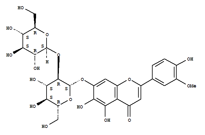 73338-83-7  4H-1-Benzopyran-4-one,7-[(2-O-b-D-glucopyranosyl-b-D-glucopyranosyl)oxy]-5,6-dihydroxy-2-(4-hydroxy-3-methoxyphenyl)-