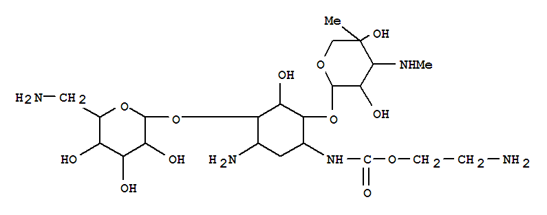 73352-73-5  D-Streptamine,O-6-amino-6-deoxy-a-D-glucopyranosyl-(1®4)-O-[3-deoxy-4-C-methyl-3-(methylamino)-b-L-arabinopyranosyl-(1®6)]-N1-[(2-aminoethoxy)carbonyl]-2-deoxy- (9CI)
