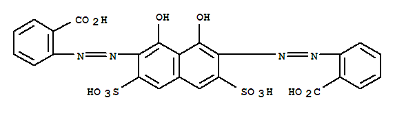 7451-57-2  Benzoic acid,2,2'-[(1,8-dihydroxy-3,6-disulfo-2,7-naphthalenediyl)bis(azo)]bis- (9CI)