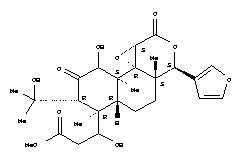 74751-40-9  Naphth[2,1-c]oxireno[d]pyran-6-propanoicacid, 3-(3-furanyl)dodecahydro-b,9-dihydroxy-7-(1-hydroxy-1-methylethyl)-3a,6,9a-trimethyl-1,8-dioxo-,methyl ester, (3S,3aS,5aR,6R,7R,9aS,9bR,10aS)-