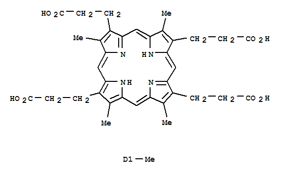 76122-21-9  21H,23H-Porphine-2,7,12,18-tetrapropanoicacid, 3,8,13,17,21(or 3,8,13,17,23)-pentamethyl- (9CI)