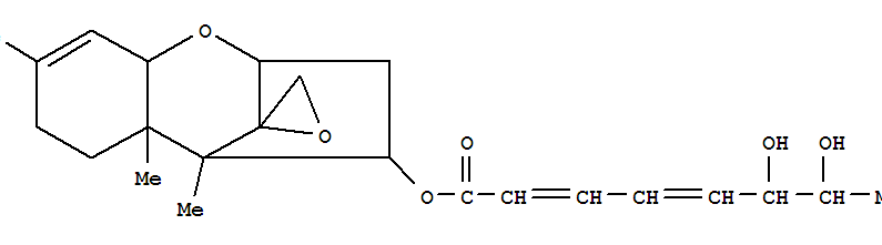 76685-81-9  Trichothec-9-en-4-ol,12,13-epoxy-, (2Z,4E,6S,7R)-6,7-dihydroxy-2,4-octadienoate, (4b)- (9CI)