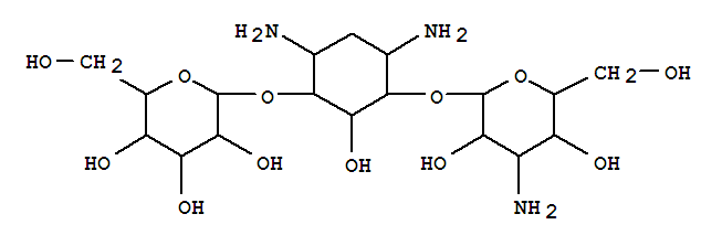 77001-71-9  D-Streptamine,O-3-amino-3-deoxy-a-D-glucopyranosyl-(1®6)-O-[a-D-glucopyranosyl-(1®4)]-2-deoxy- (9CI)