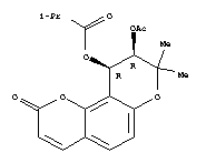 77331-76-1  Propanoic acid,2-methyl-,(9R,10R)-9-(acetyloxy)-9,10-dihydro-8,8-dimethyl-2-oxo-2H,8H-benzo[1,2-b:3,4-b']dipyran-10-ylester