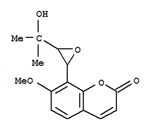 77889-79-3  2H-1-Benzopyran-2-one,8-[3-(1-hydroxy-1-methylethyl)oxiranyl]-7-methoxy- (9CI)