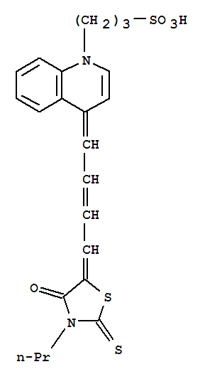 79009-40-8  1(4H)-Quinolinepropanesulfonicacid, 4-[4-(4-oxo-3-propyl-2-thioxo-5-thiazolidinylidene)-2-buten-1-ylidene]-