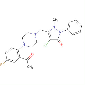 897666-75-0  3H-Pyrazol-3-one,5-[[4-(2-acetyl-4-fluorophenyl)-1-piperazinyl]methyl]-4-chloro-1,2-dihydro-1-methyl-2-phenyl-