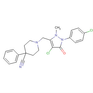 897668-06-3  4-Piperidinecarbonitrile,1-[[4-chloro-1-(4-chlorophenyl)-2,5-dihydro-2-methyl-5-oxo-1H-pyrazol-3-yl]methyl]-4-phenyl-