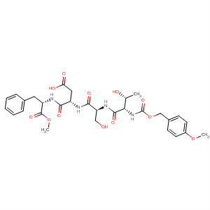 89821-17-0  L-Phenylalanine,N-[N-[N-[N-[[(4-methoxyphenyl)methoxy]carbonyl]-L-threonyl]-L-seryl]-L-a-aspartyl]-, 1-methyl ester