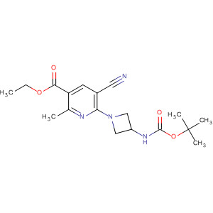 898227-69-5  3-Pyridinecarboxylic acid,5-cyano-6-[3-[[(1,1-dimethylethoxy)carbonyl]amino]-1-azetidinyl]-2-methyl-, ethyl ester