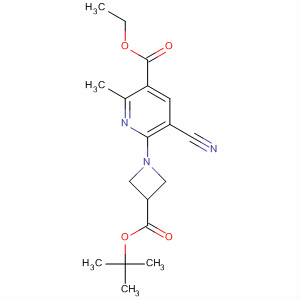 898227-81-1  3-Pyridinecarboxylic acid,5-cyano-6-[3-[(1,1-dimethylethoxy)carbonyl]-1-azetidinyl]-2-methyl-, ethylester