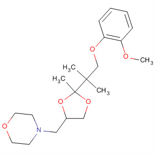 89832-85-9  Morpholine,4-[[2-[2-(2-methoxyphenoxy)-1,1-dimethylethyl]-2-methyl-1,3-dioxolan-4-yl]methyl]-