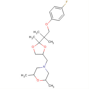 89833-12-5  Morpholine,4-[[2-[2-(4-fluorophenoxy)-1,1-dimethylethyl]-2-methyl-1,3-dioxolan-4-yl]methyl]-2,6-dimethyl-