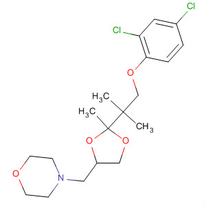 89833-89-6  Morpholine,4-[[2-[2-(2,4-dichlorophenoxy)-1,1-dimethylethyl]-2-methyl-1,3-dioxolan-4-yl]methyl]-