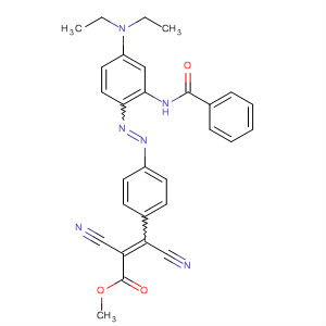 89904-34-7  2-Propenoic acid,3-[4-[[2-(benzoylamino)-4-(diethylamino)phenyl]azo]phenyl]-2,3-dicyano-, methyl ester