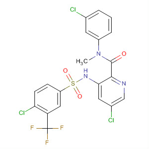 899423-32-6  2-Pyridinecarboxamide,5-chloro-N-(3-chlorophenyl)-3-[[[4-chloro-3-(trifluoromethyl)phenyl]sulfonyl]amino]-N-methyl-