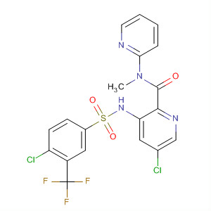 899423-34-8  2-Pyridinecarboxamide,5-chloro-3-[[[4-chloro-3-(trifluoromethyl)phenyl]sulfonyl]amino]-N-methyl-N-2-pyridinyl-