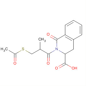 89949-38-2  3-Isoquinolinecarboxylic acid,2-[3-(acetylthio)-2-methyl-1-oxopropyl]-1,2,3,4-tetrahydro-1-oxo-