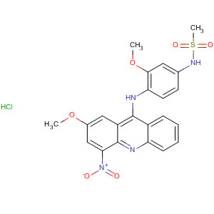 89974-90-3  Methanesulfonamide,N-[3-methoxy-4-[(2-methoxy-4-nitro-9-acridinyl)amino]phenyl]-,monohydrochloride