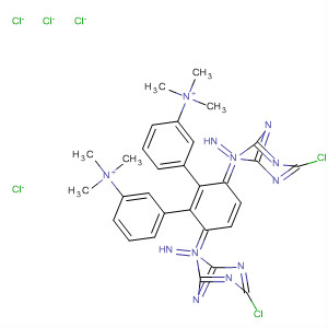 89535-47-7  Benzenaminium,3,3'-[1,4-phenylenebis[imino(6-chloro-1,3,5-triazine-4,2-diyl)imino]]bis[N,N,N-trimethyl-, dichloride