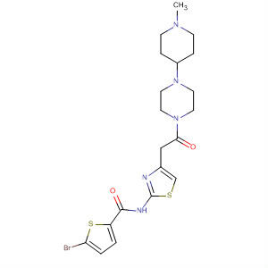 895571-57-0  2-Thiophenecarboxamide,5-bromo-N-[4-[2-[4-(1-methyl-4-piperidinyl)-1-piperazinyl]-2-oxoethyl]-2-thiazolyl]-