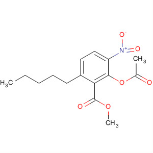 89586-17-4  Benzoic acid, 2-(acetyloxy)-3-nitro-6-pentyl-, methyl ester