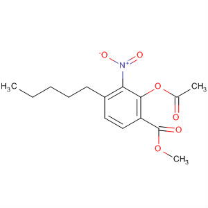 89586-18-5  Benzoic acid, 2-(acetyloxy)-3-nitro-4-pentyl-, methyl ester