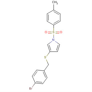 89597-73-9  1H-Pyrrole, 3-[[(4-bromophenyl)methyl]thio]-1-[(4-methylphenyl)sulfonyl]-