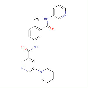896157-10-1  3-Pyridinecarboxamide,N-[4-methyl-3-[(3-pyridinylamino)carbonyl]phenyl]-5-(1-piperidinyl)-