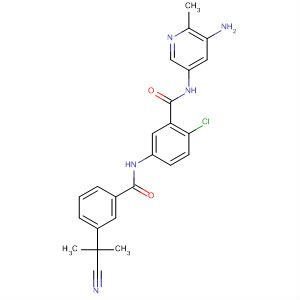 896159-70-9  Benzamide,N-(5-amino-6-methyl-3-pyridinyl)-2-chloro-5-[[3-(1-cyano-1-methylethyl)benzoyl]amino]-