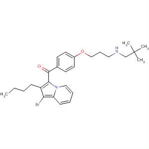 89623-07-4  Methanone,(1-bromo-2-butyl-3-indolizinyl)[4-[3-[(2,2-dimethylpropyl)amino]propoxy]phenyl]-
