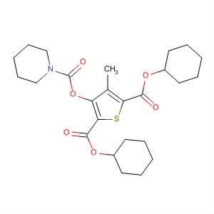 89628-26-2  2,5-Thiophenedicarboxylic acid,3-methyl-4-[(1-piperidinylcarbonyl)oxy]-, dicyclohexyl ester