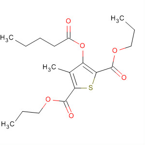 89628-37-5  2,5-Thiophenedicarboxylic acid, 3-methyl-4-[(1-oxopentyl)oxy]-, dipropylester