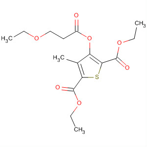 89628-74-0  2,5-Thiophenedicarboxylic acid, 3-(3-ethoxy-1-oxopropoxy)-4-methyl-,diethyl ester