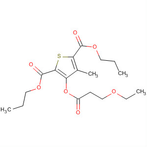 89628-75-1  2,5-Thiophenedicarboxylic acid, 3-(3-ethoxy-1-oxopropoxy)-4-methyl-,dipropyl ester