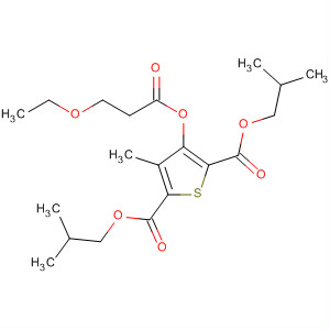 89628-78-4  2,5-Thiophenedicarboxylic acid, 3-(3-ethoxy-1-oxopropoxy)-4-methyl-,bis(2-methylpropyl) ester