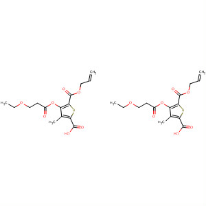 89628-79-5  2,5-Thiophenedicarboxylic acid, 3-(3-ethoxy-1-oxopropoxy)-4-methyl-,di-2-propenyl ester