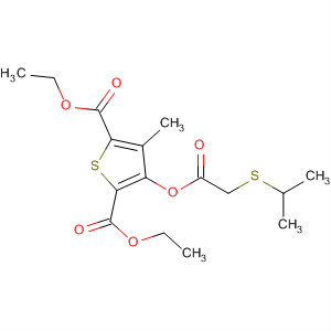 89628-82-0  2,5-Thiophenedicarboxylic acid,3-methyl-4-[[[(1-methylethyl)thio]acetyl]oxy]-, diethyl ester