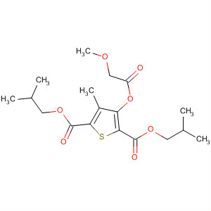 89628-86-4  2,5-Thiophenedicarboxylic acid, 3-[(methoxyacetyl)oxy]-4-methyl-,bis(2-methylpropyl) ester