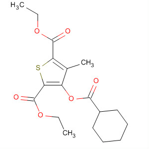 89628-88-6  2,5-Thiophenedicarboxylic acid, 3-[(cyclohexylcarbonyl)oxy]-4-methyl-,diethyl ester