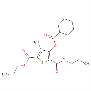 89628-89-7  2,5-Thiophenedicarboxylic acid, 3-[(cyclohexylcarbonyl)oxy]-4-methyl-,dipropyl ester