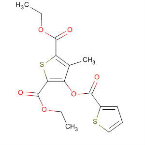 89628-94-4  2,5-Thiophenedicarboxylic acid, 3-methyl-4-[(2-thienylcarbonyl)oxy]-,diethyl ester