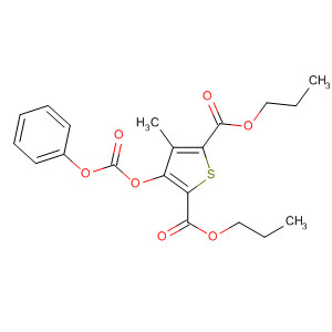 89629-11-8  2,5-Thiophenedicarboxylic acid, 3-methyl-4-[(phenoxycarbonyl)oxy]-,dipropyl ester